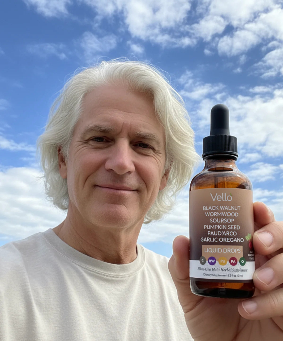 Customer holding the product